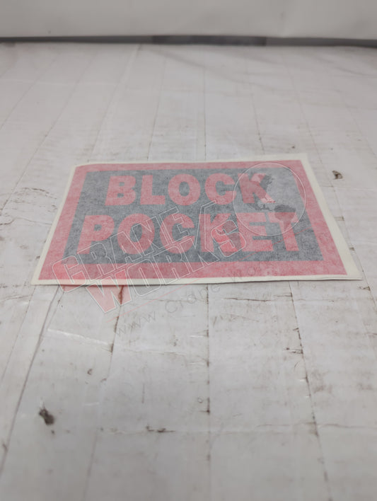 Picture of 22652, a  New Decal, Block Pocket.