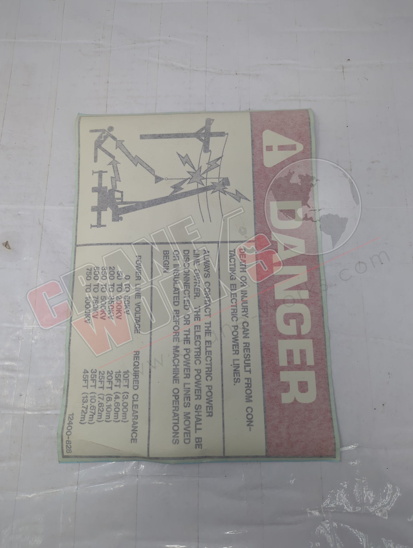 12400-828 | New Electrical Danger Decal