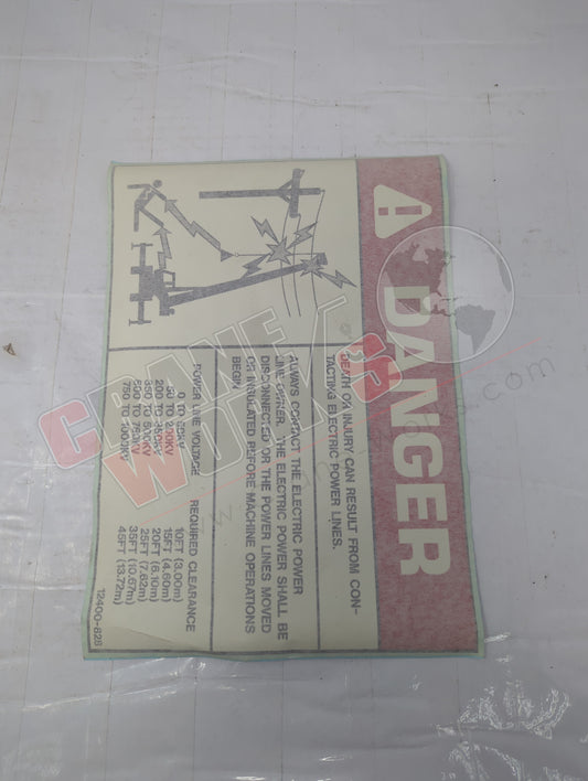 12400-828 | New Electrical Danger Decal