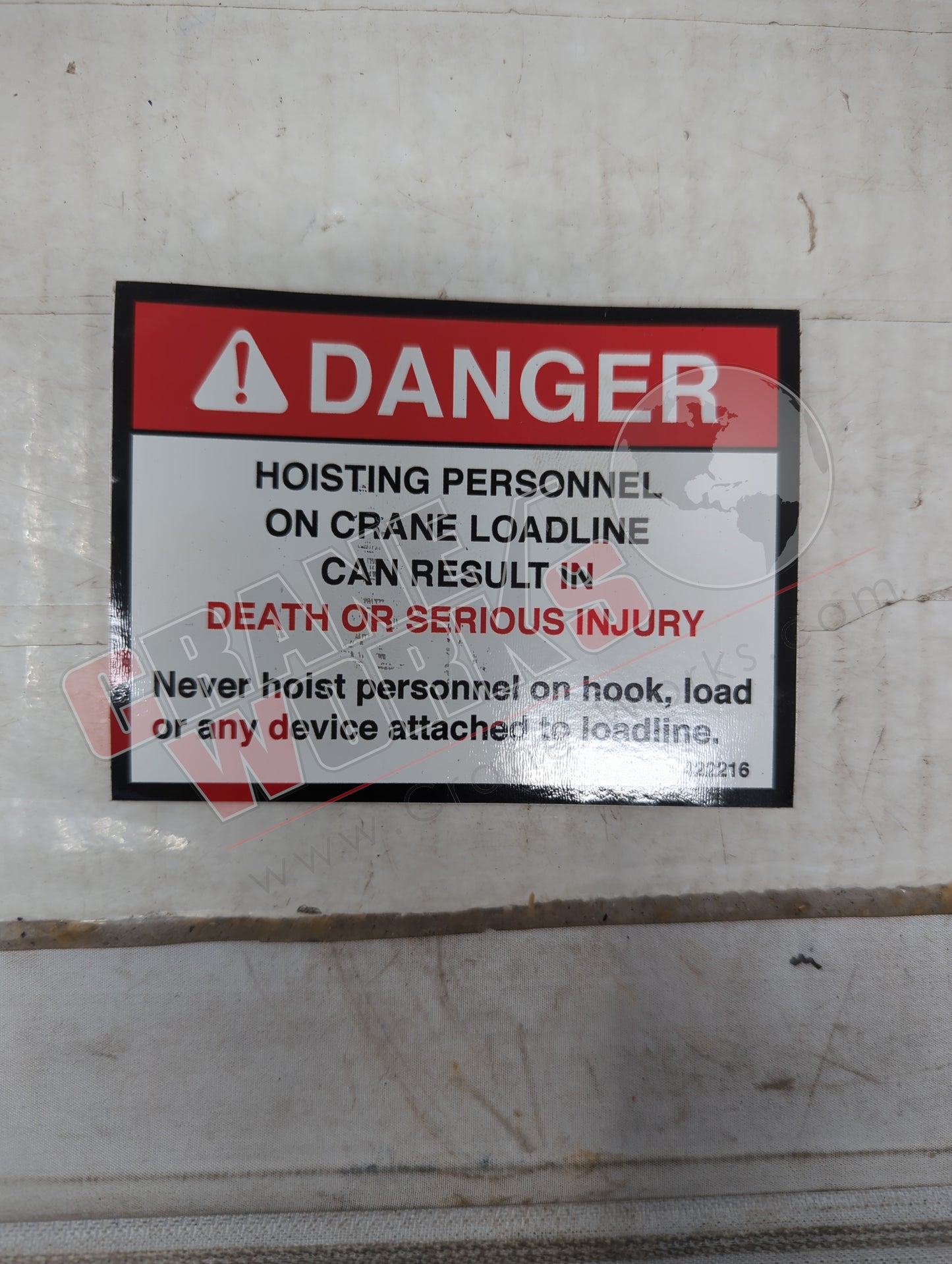 422216TU | New Warning Decal D/L