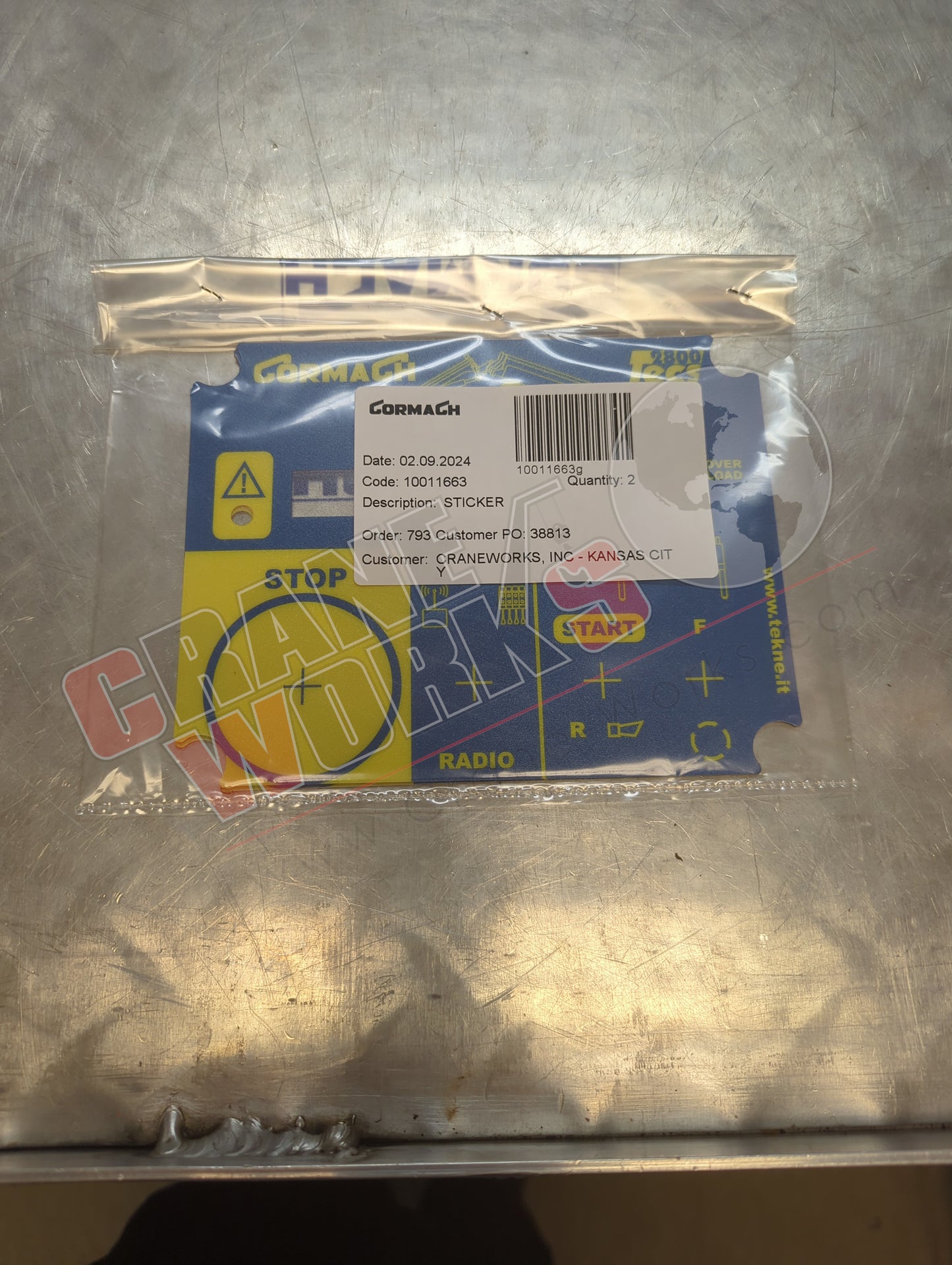 10011663 | New Sticker For Tecs Box