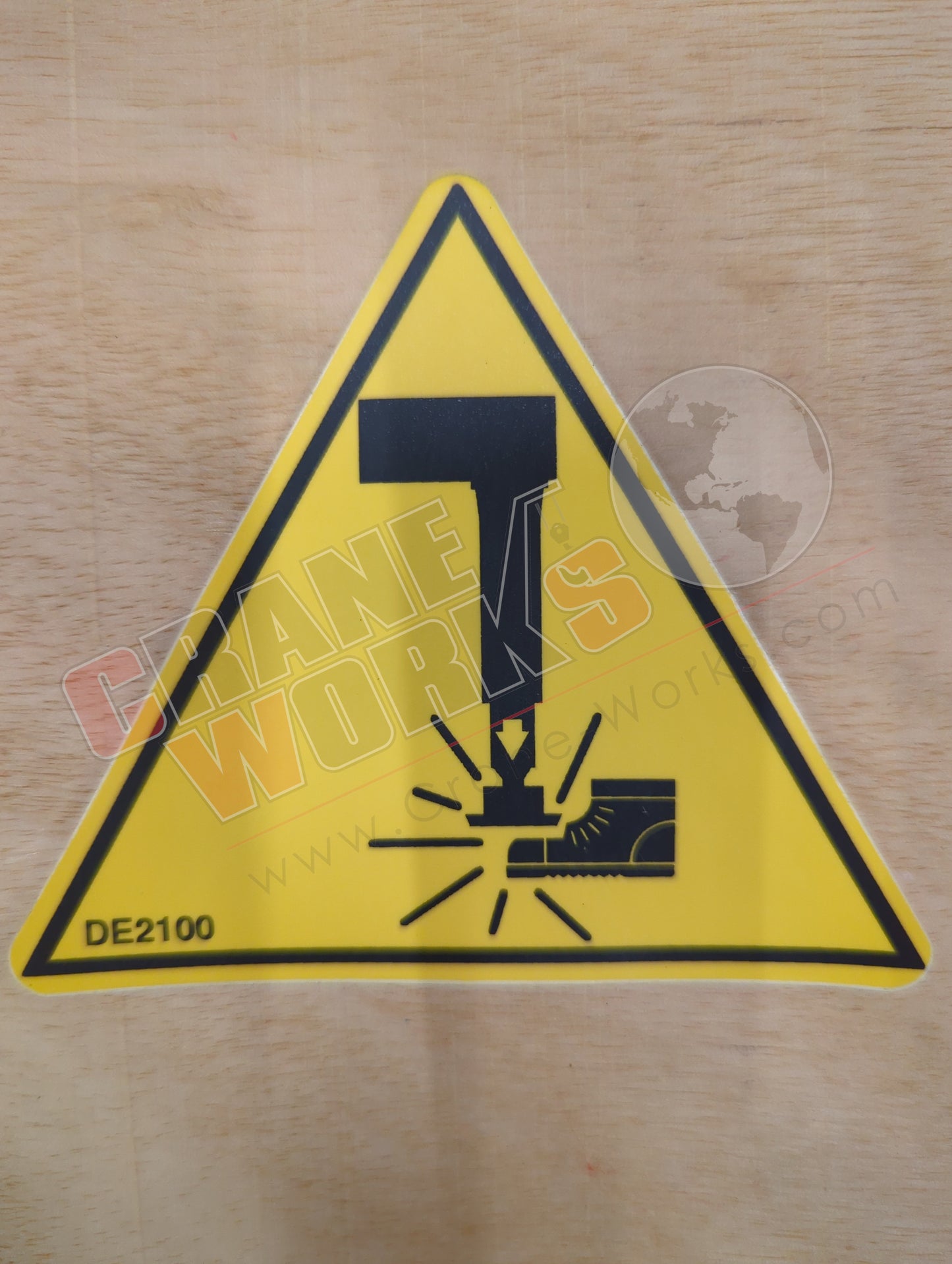 DE2100 | New Crush Hazard Decal