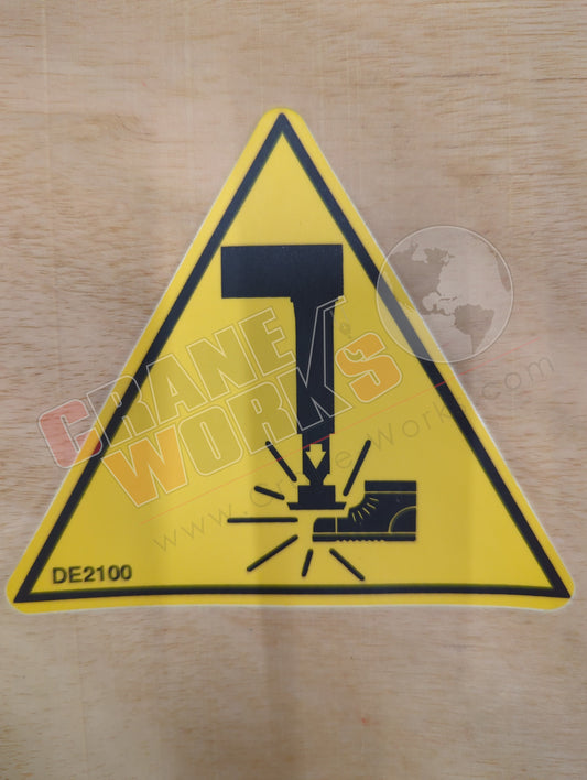 DE2100 | New Crush Hazard Decal