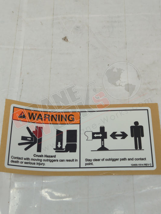 12400-1514 | New Decal, O/R Crush Hazard