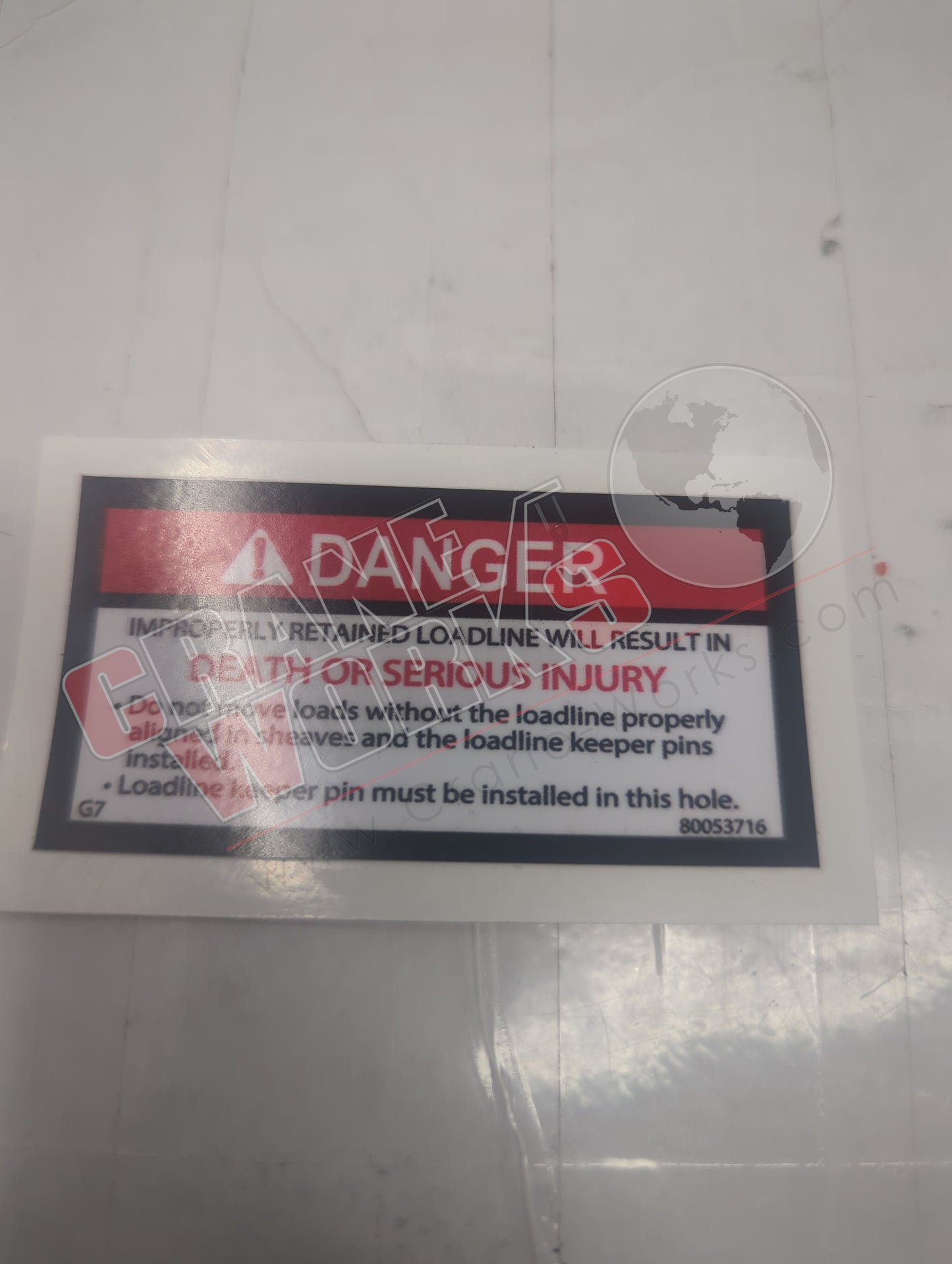 80053716 | New Decal - Danger Loadline
