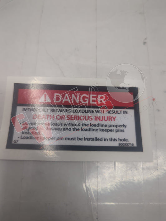 80053716 | New Decal - Danger Loadline