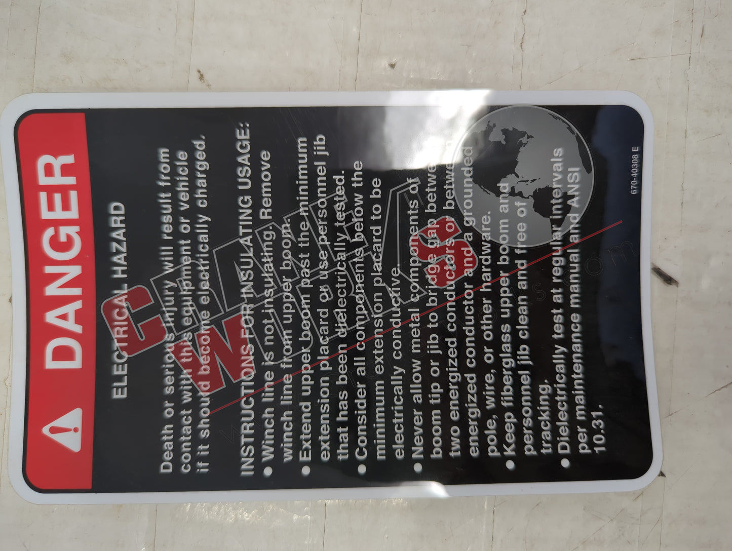 067040308 | New Electrical Hazards Danger Decal