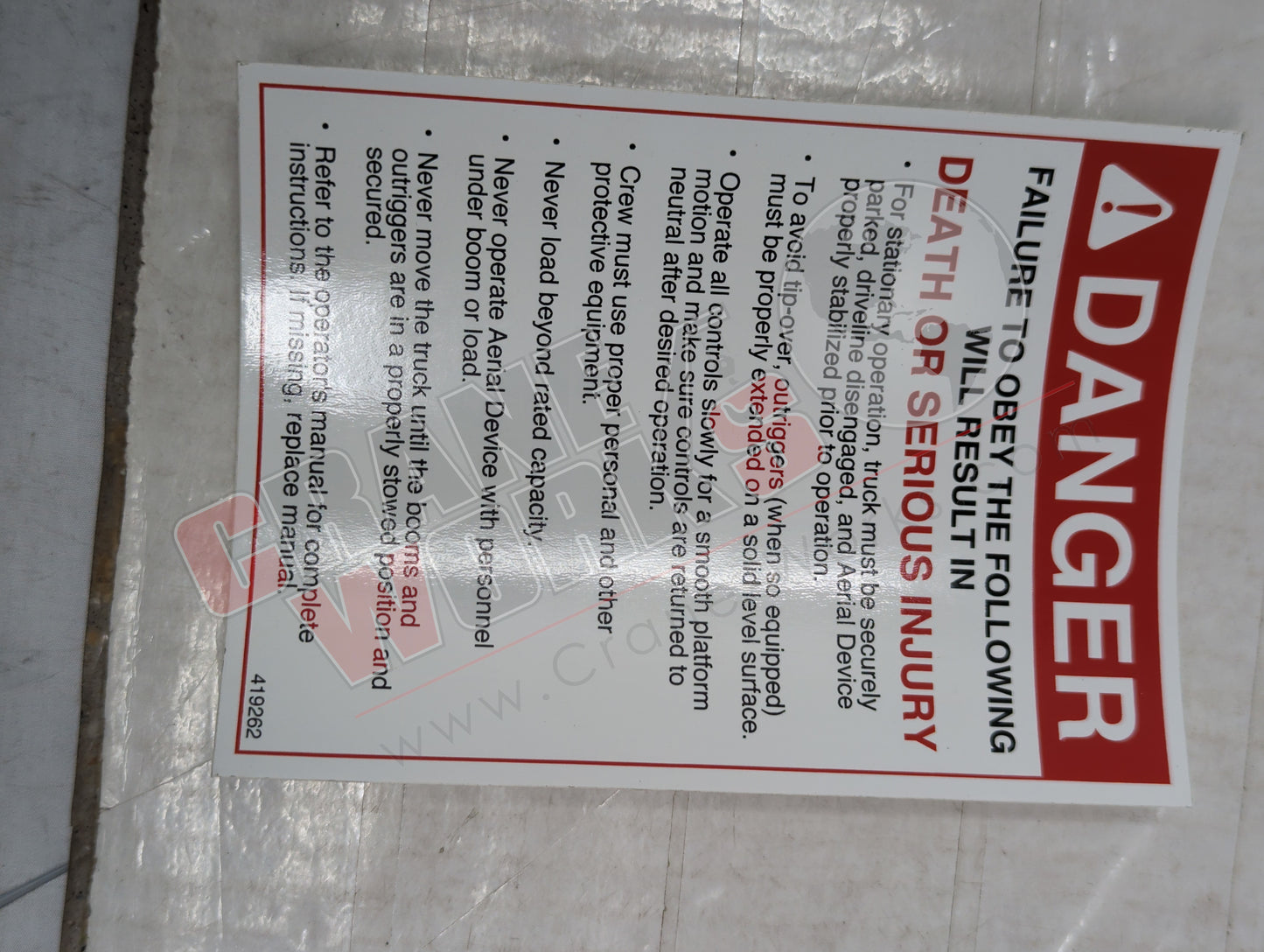 419262TU | New Decal, Failure To Obey