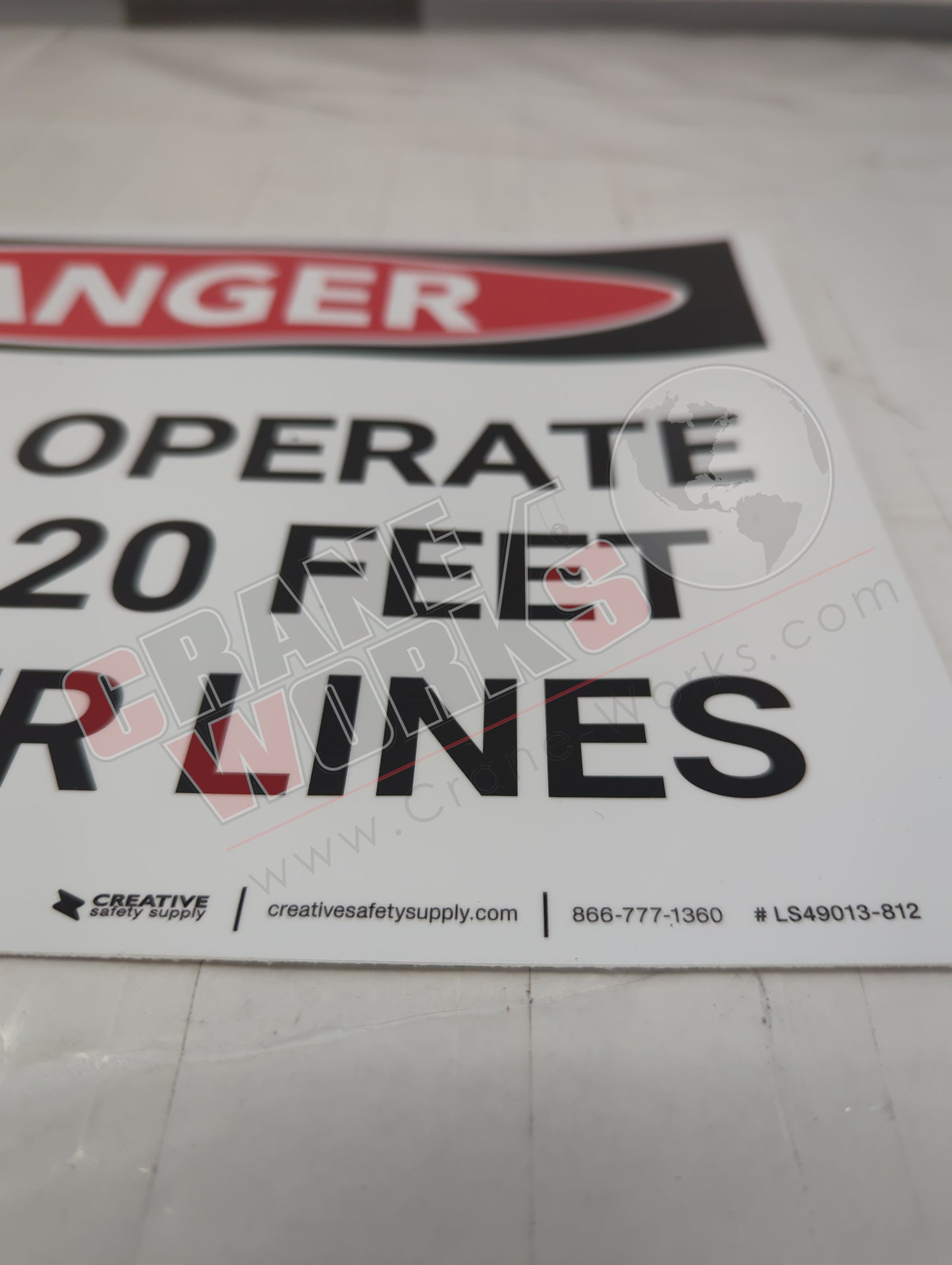 LS49013-812 | New Decal,Danger,Do Not Operate Within 20 Ft