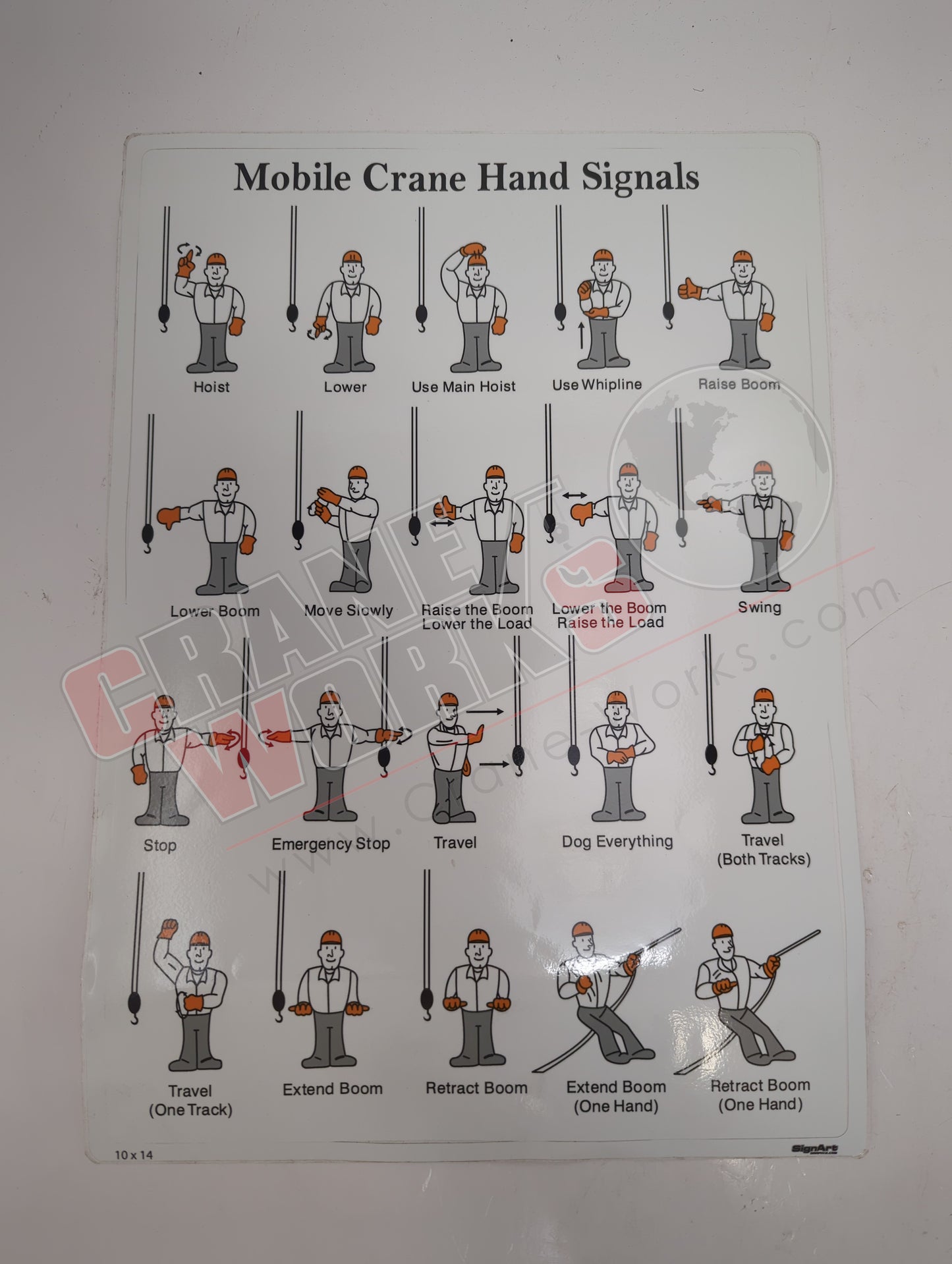 HSC10X14 | New Hand Signal Chart 10" X 14"