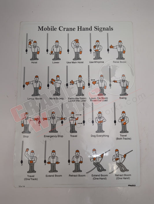 HSC10X14 | New Hand Signal Chart 10" X 14"