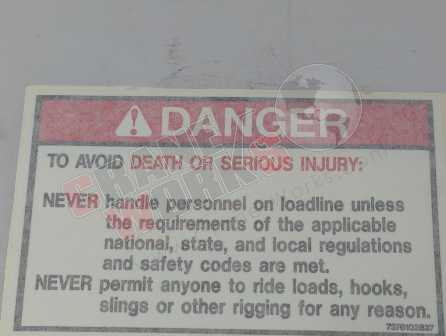 7376102827 | New Avoid Danger Decal