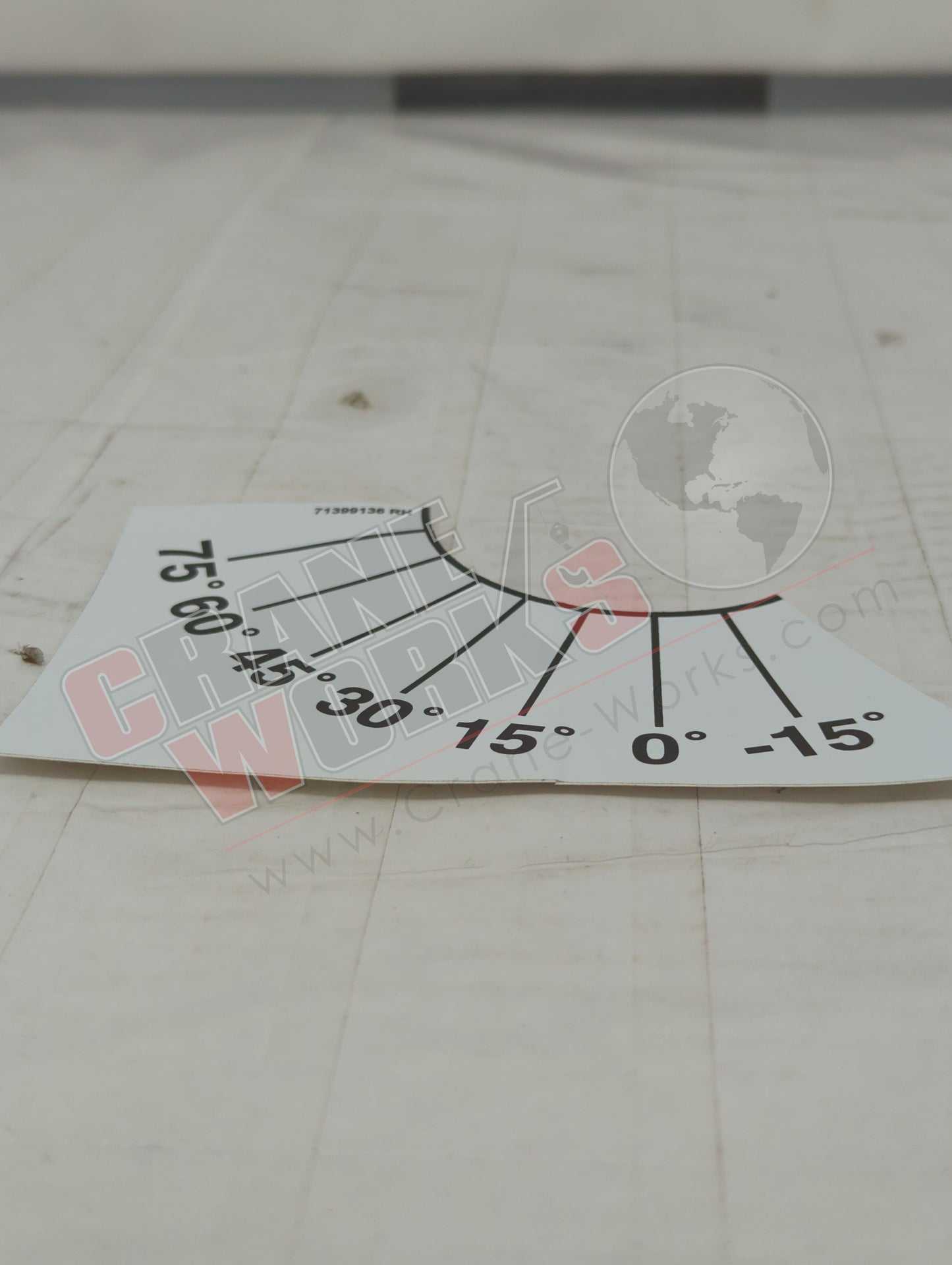71399136 | New Decal, Angle Indicator - Rh