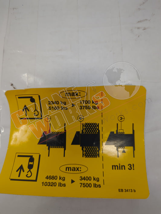 EB3413 | New Placard (Winch)