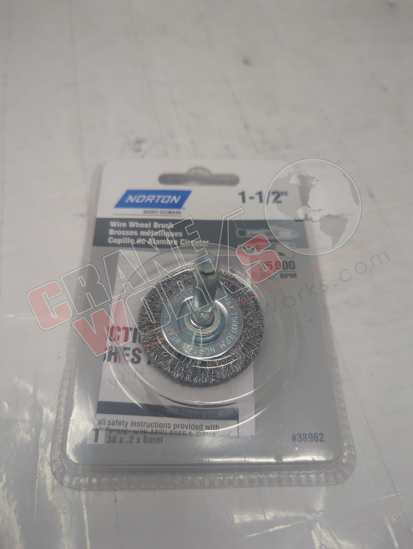 416M33 | New Wire Wheel,1-1/2" Dia,1/4" Shank