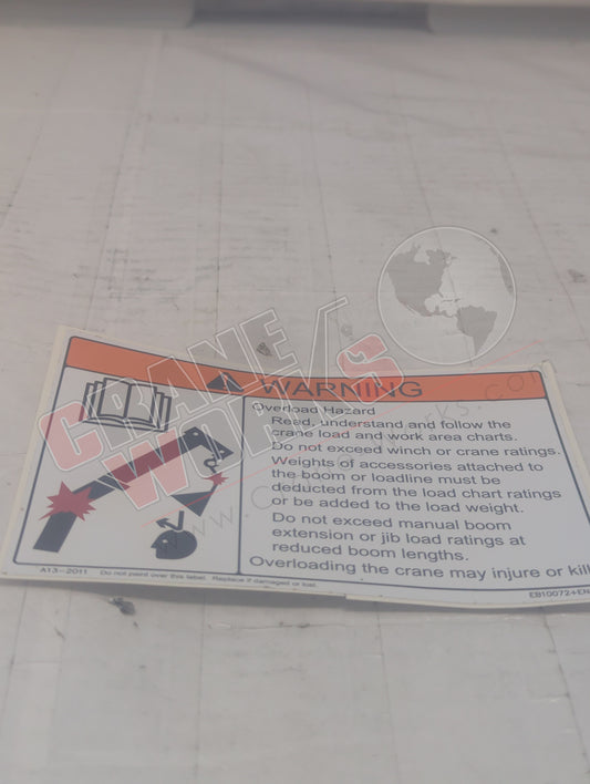 EB10072-EN | New Warning Decal - Overload Hzd