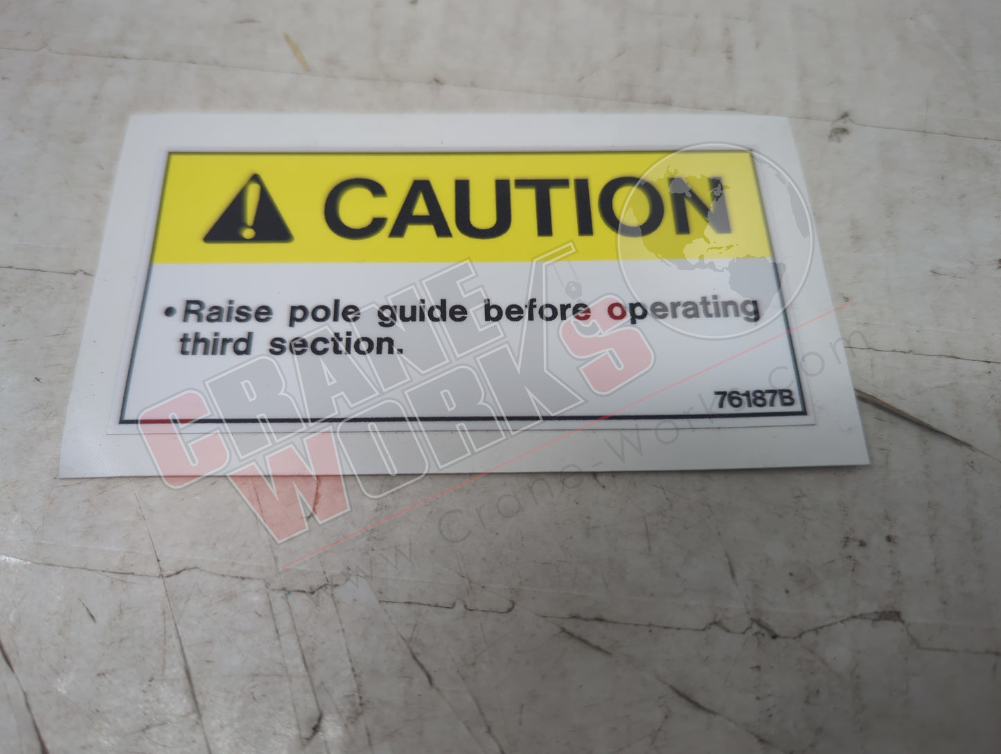 76187TU | New Decal, Pole Guide Operation