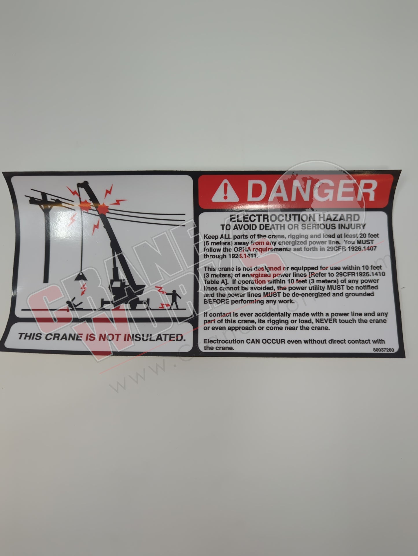 80037260 | New Decal-Dngr-Electroc Hazard