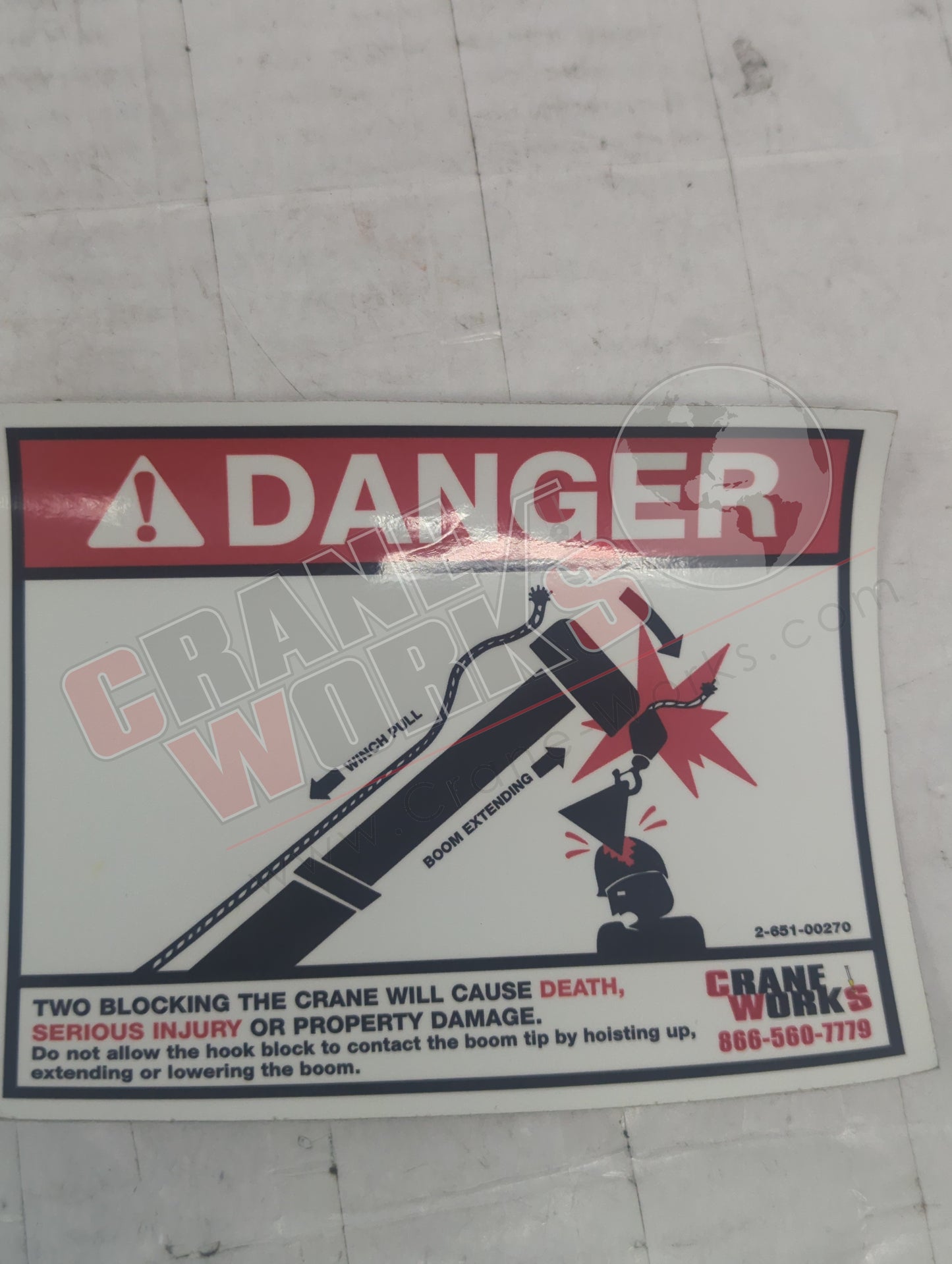 651-00270 | New Decal Two-Block Danger