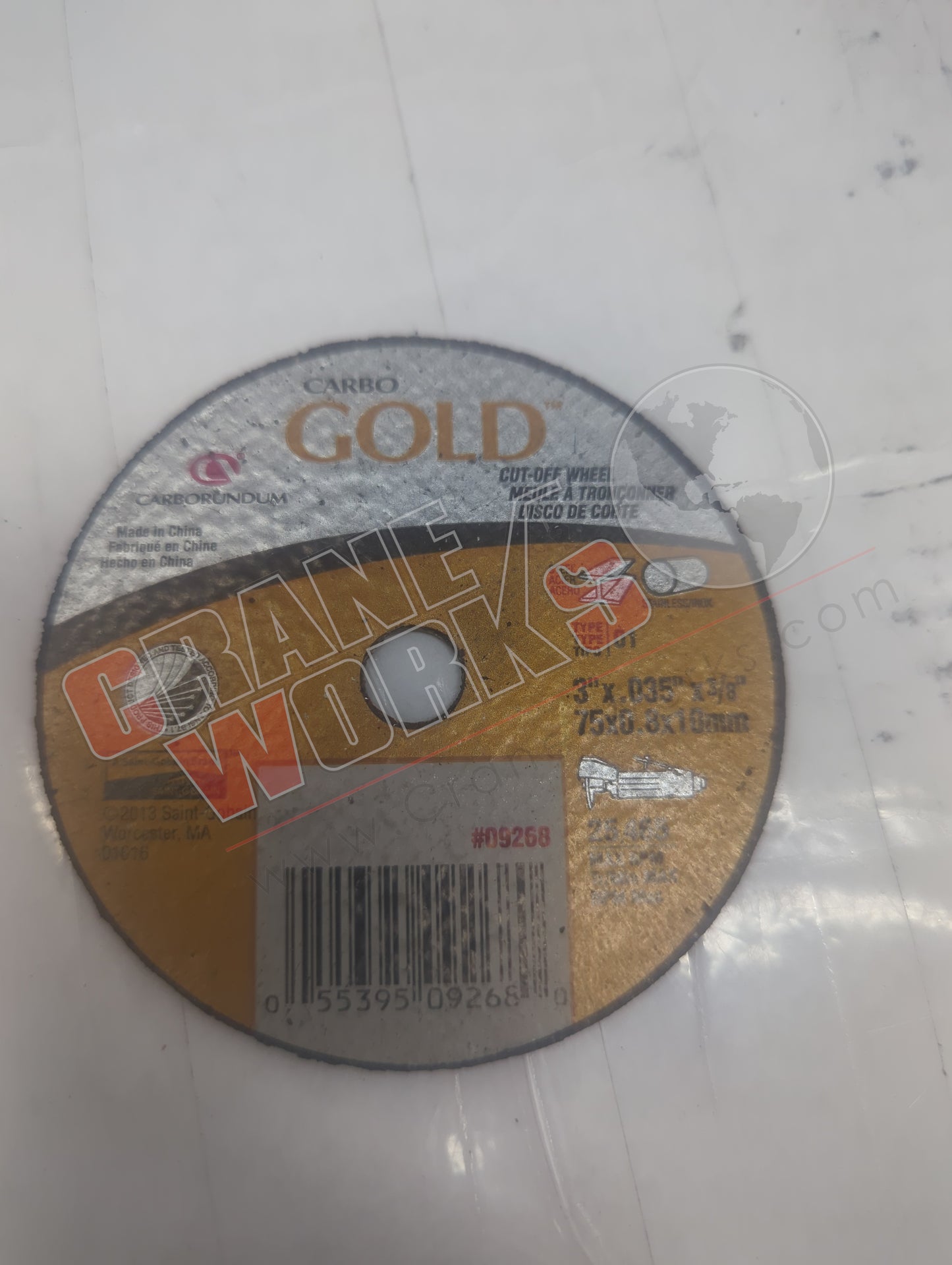 435Y60 | New Cut-Off Wheel,3",3/8" Arbor