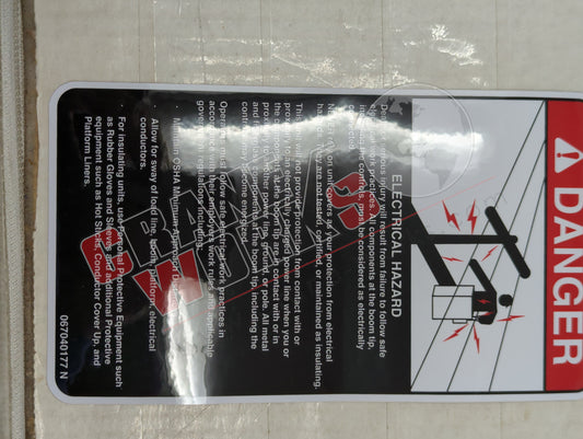 067040177 | New Placard Danger Elec Contact