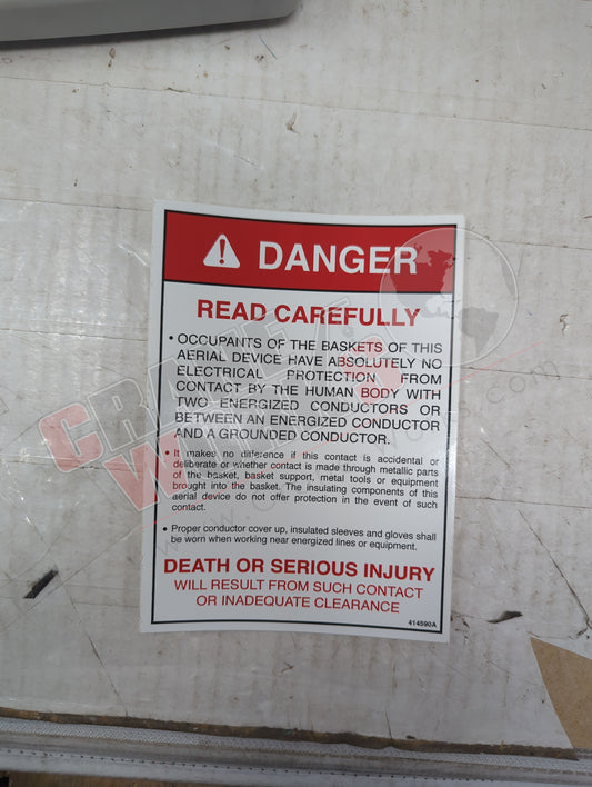 414590TU | New Danger Label