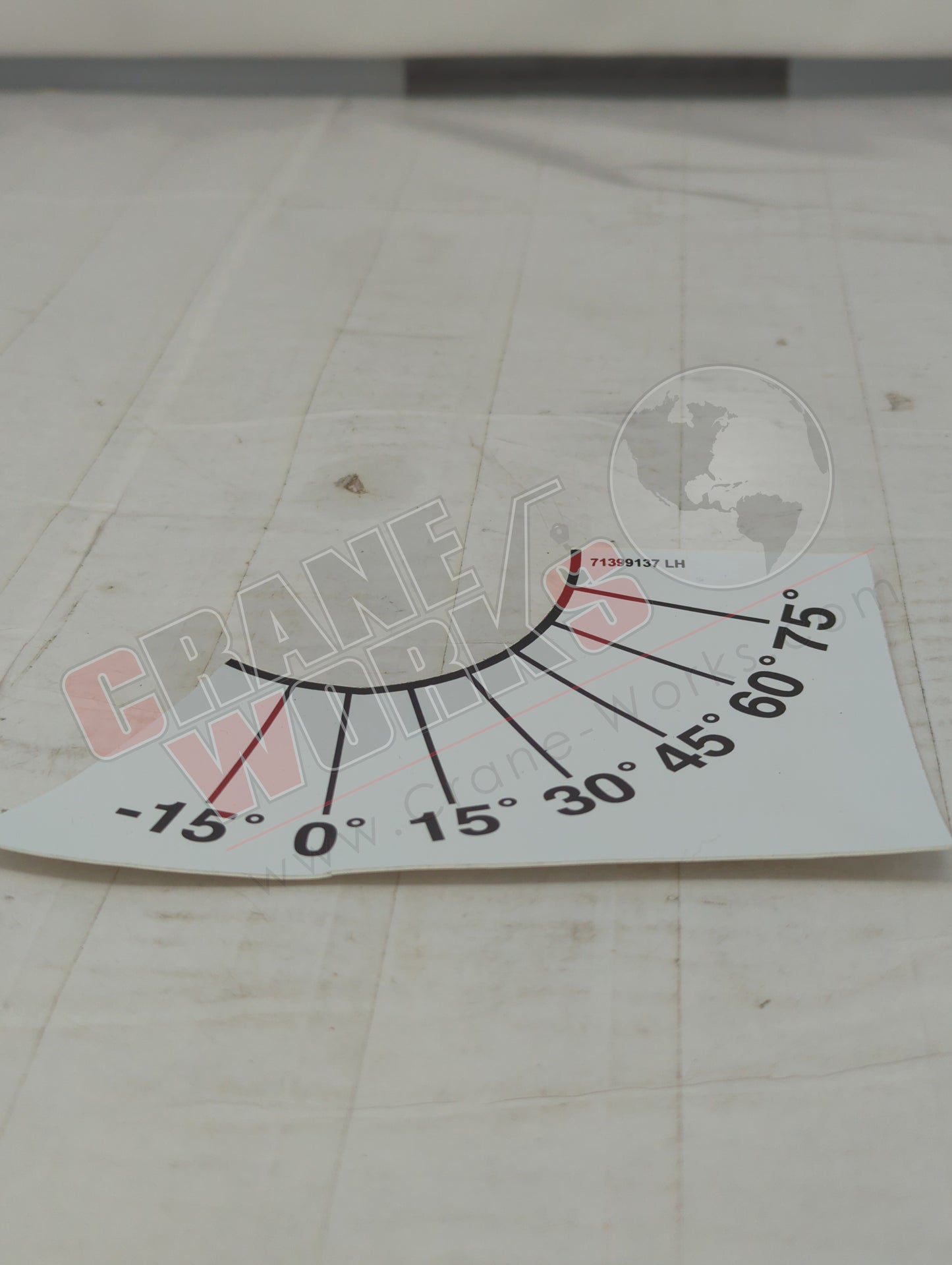 71399137 | New Decal, Angle Indicator - Lh
