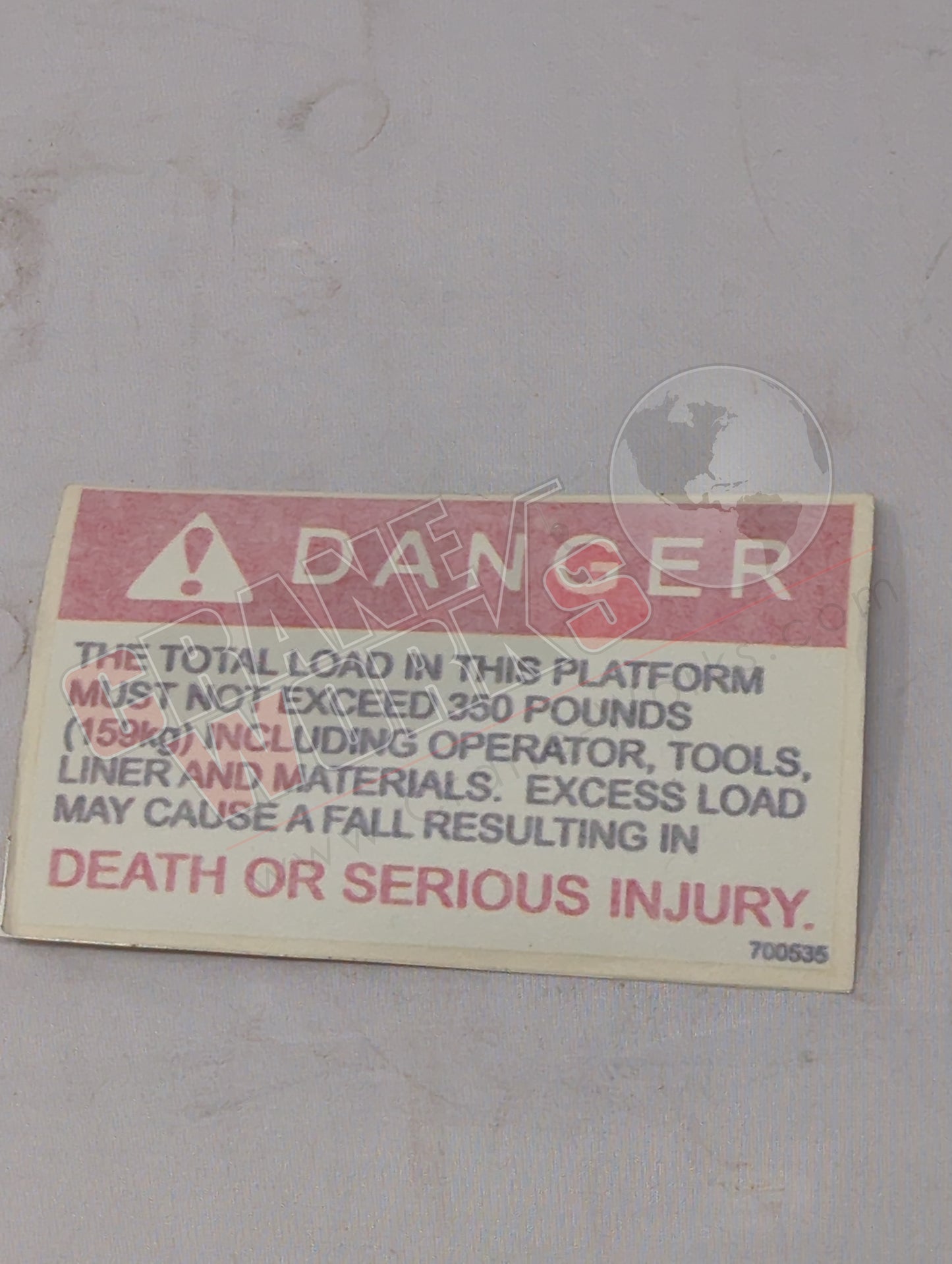 700535 | New Danger Total Load 350Lbs
