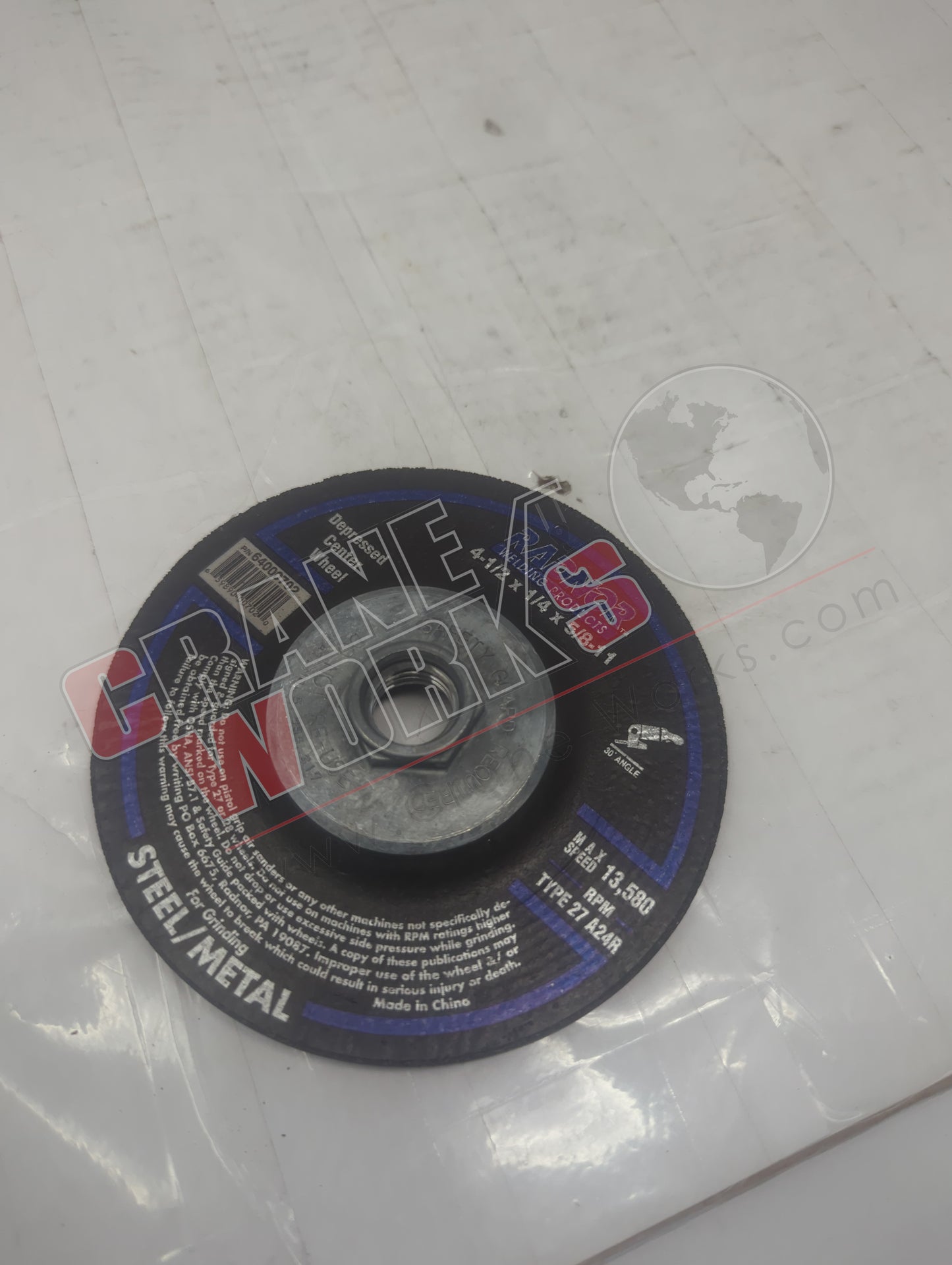 RAD64000702 | New Grinding Wheel, 4-1/2" X 0.25" X 5/8-11 Arbor