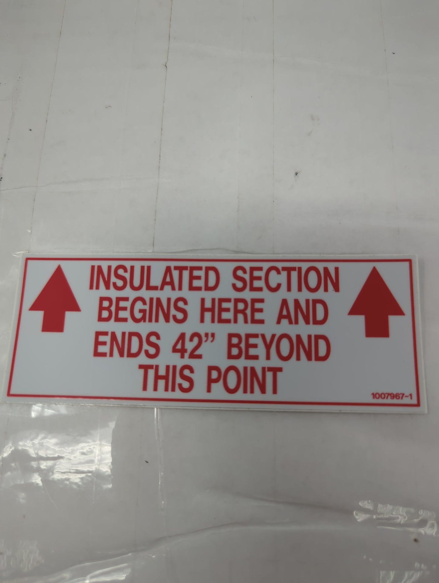 1007967-1 | New Decal, Insulated Section