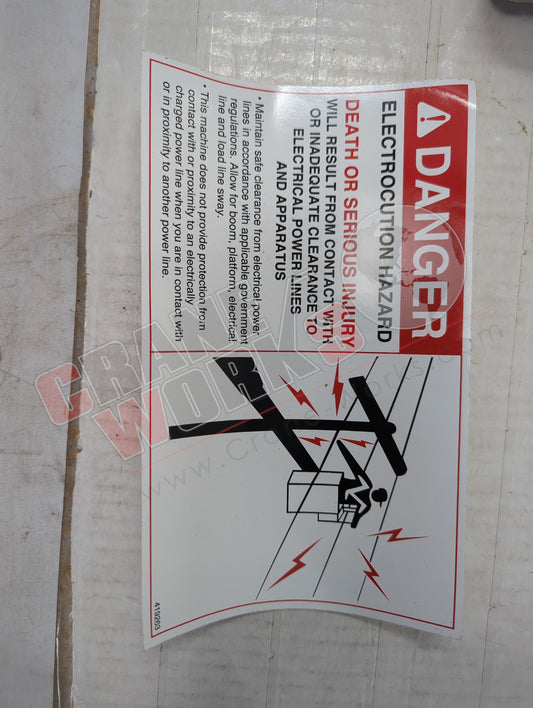 419263TU | New Decal, Electrocution Hazard