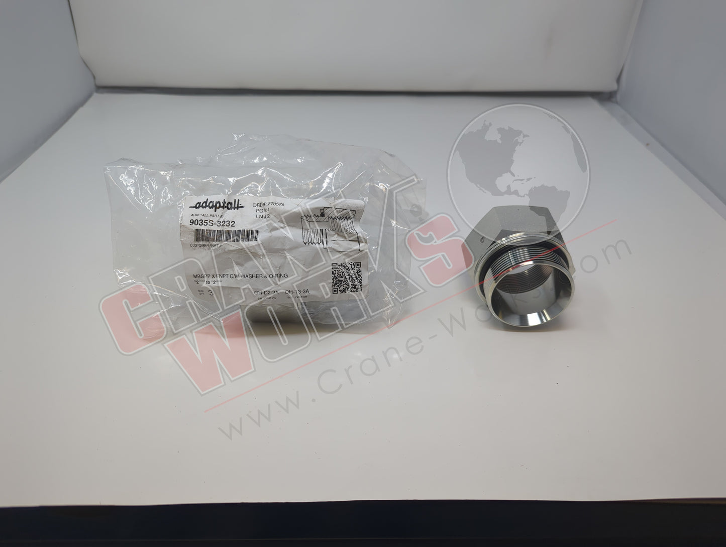 9035S-32-32 | New 2" Bspp Male X 2" Fem Npt Straight