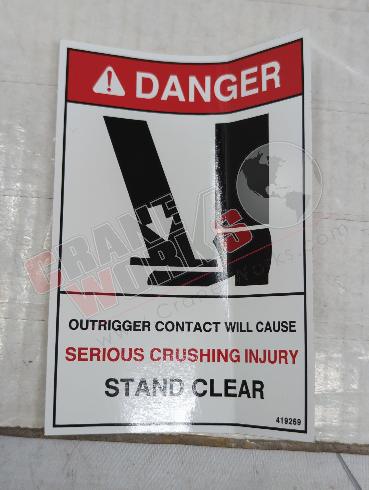 419269TU | New Decal Outrigger Crushing