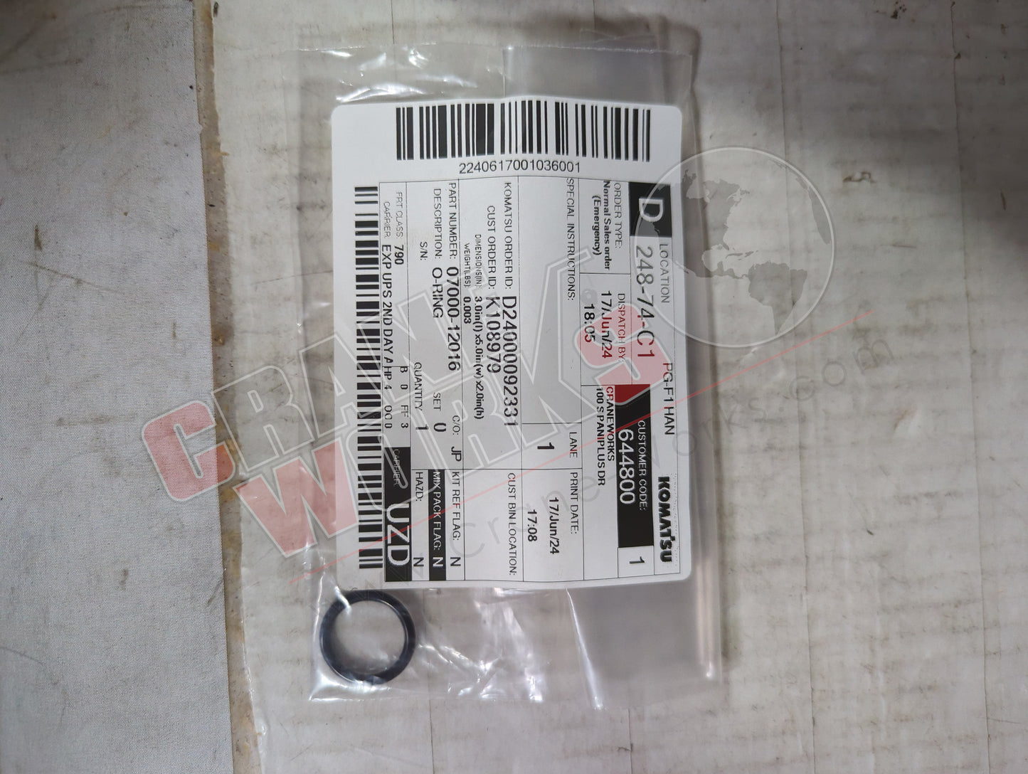 07000-12016 | New O-Ring