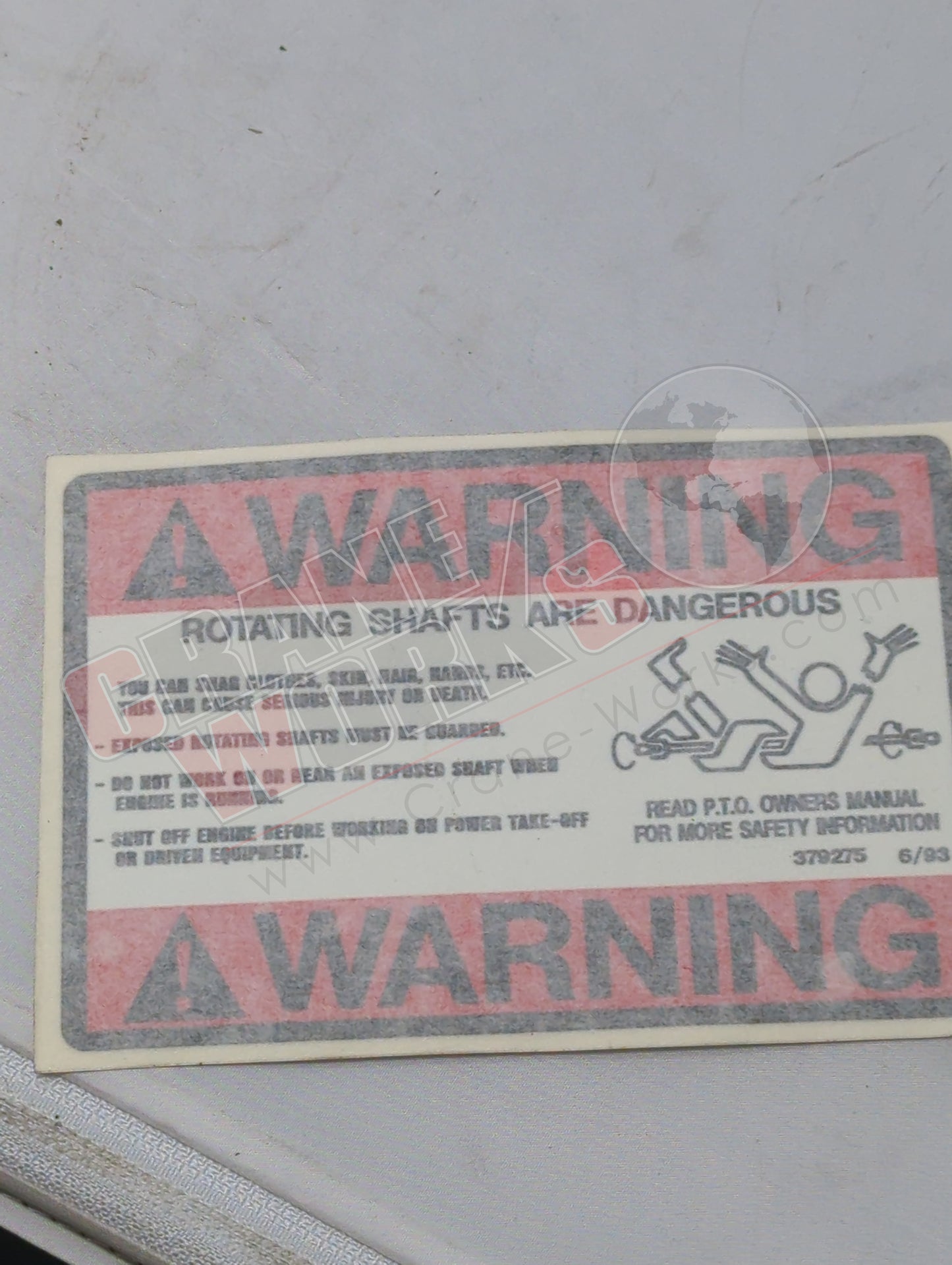 379275 | New Waring - Rotating Shafts Are Dangerous Decal