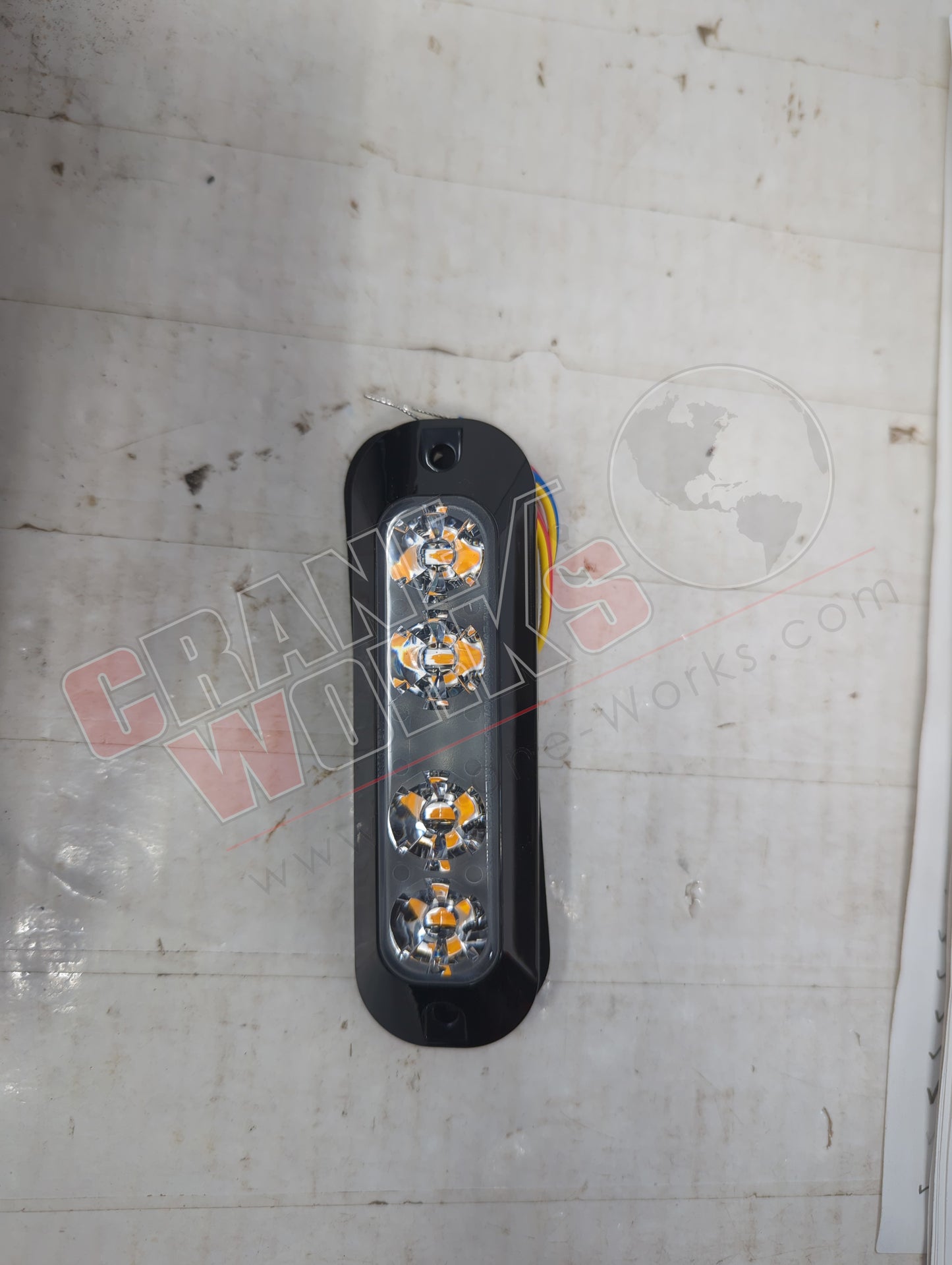 Picture of ED3704A, a  New 4 Led Light 12-24Vdc Amber.