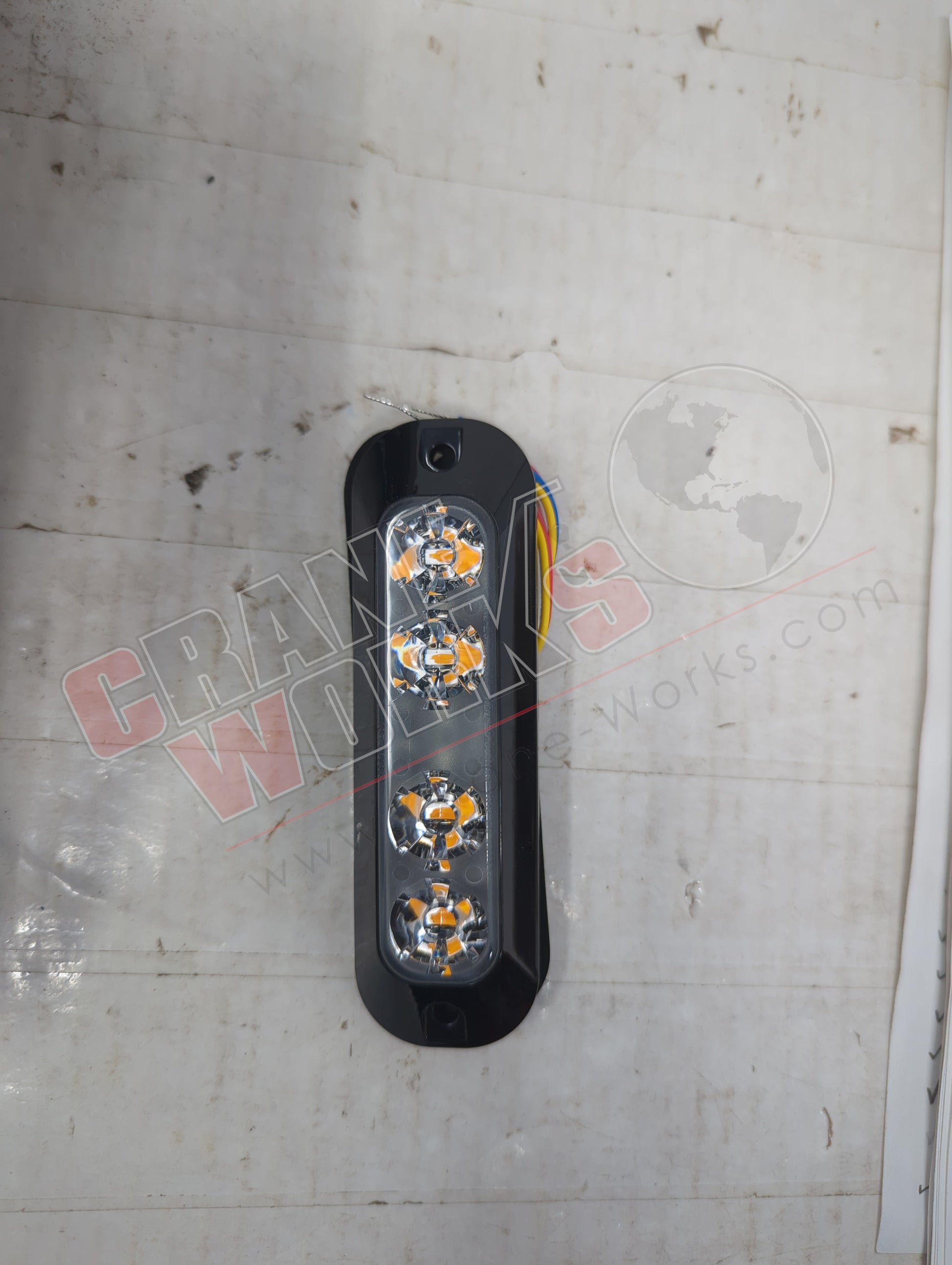 Picture of ED3704A, a  New 4 Led Light 12-24Vdc Amber.