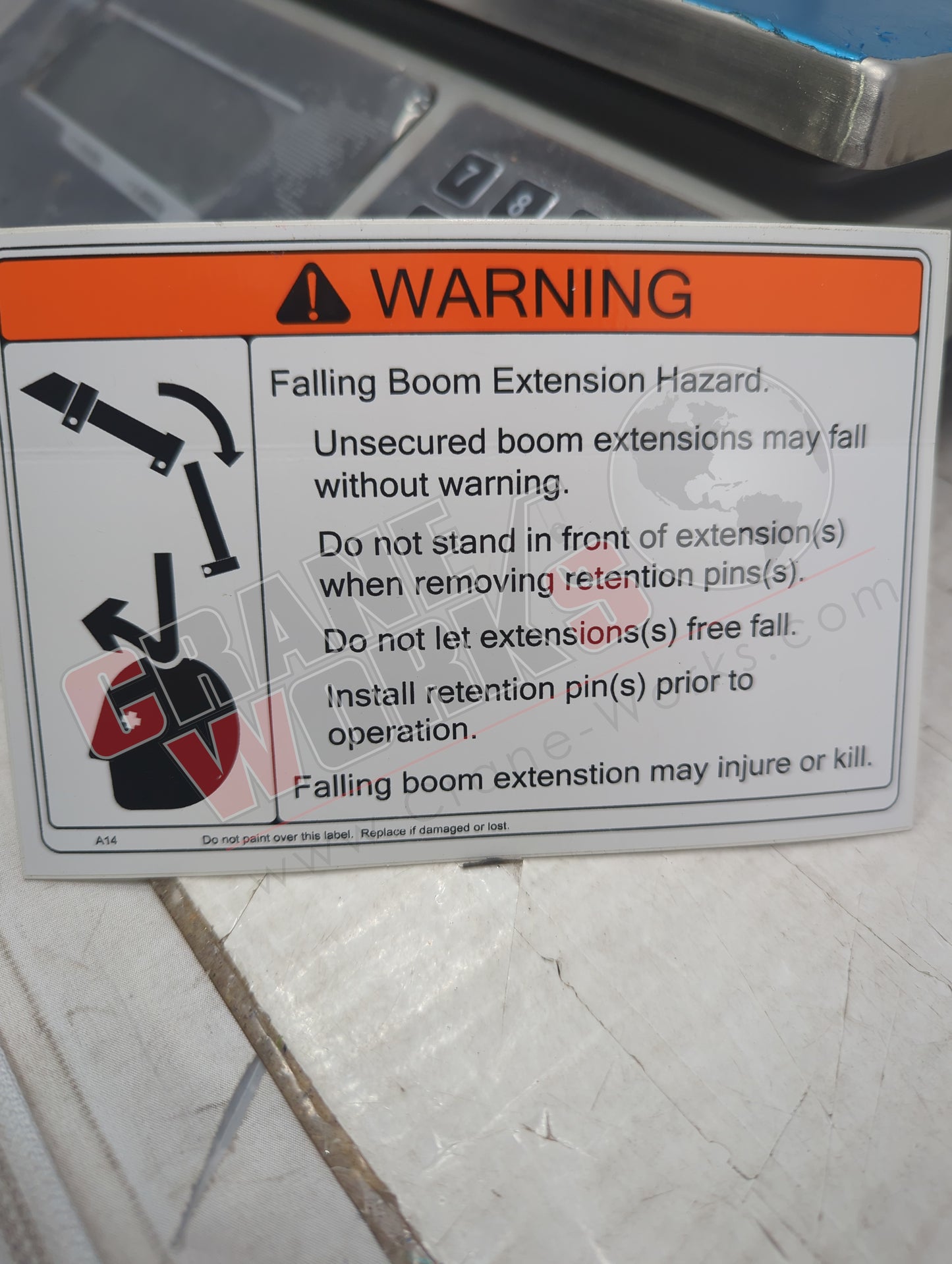 A14 | New Falling Boom Extreme Hazard