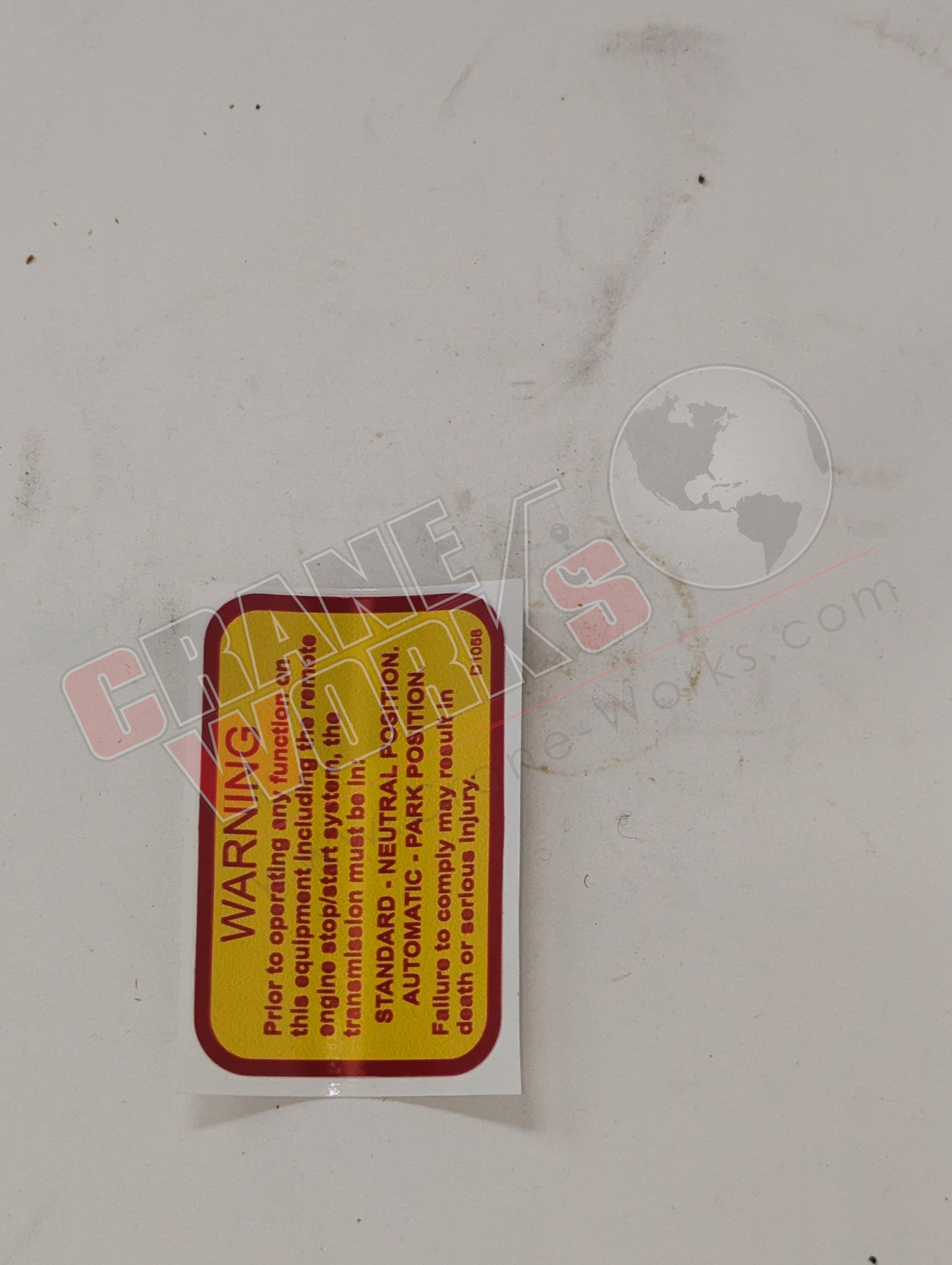 D1058 | New Warning Decal