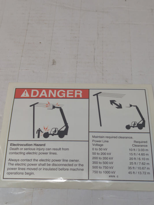 97676 | New Decal, Danger, Elec Hazard