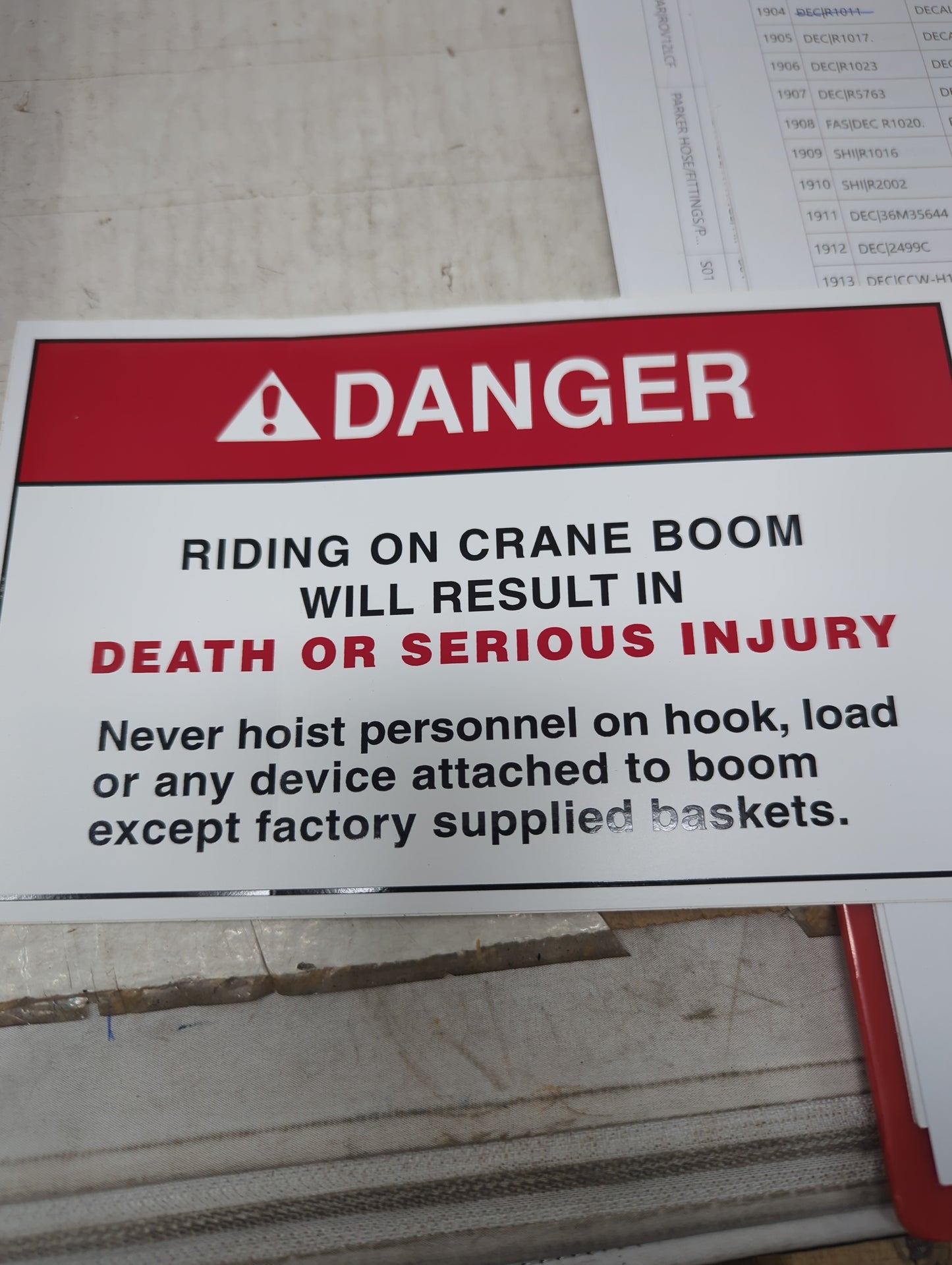 R1017. | New Danger No Riding (Large)