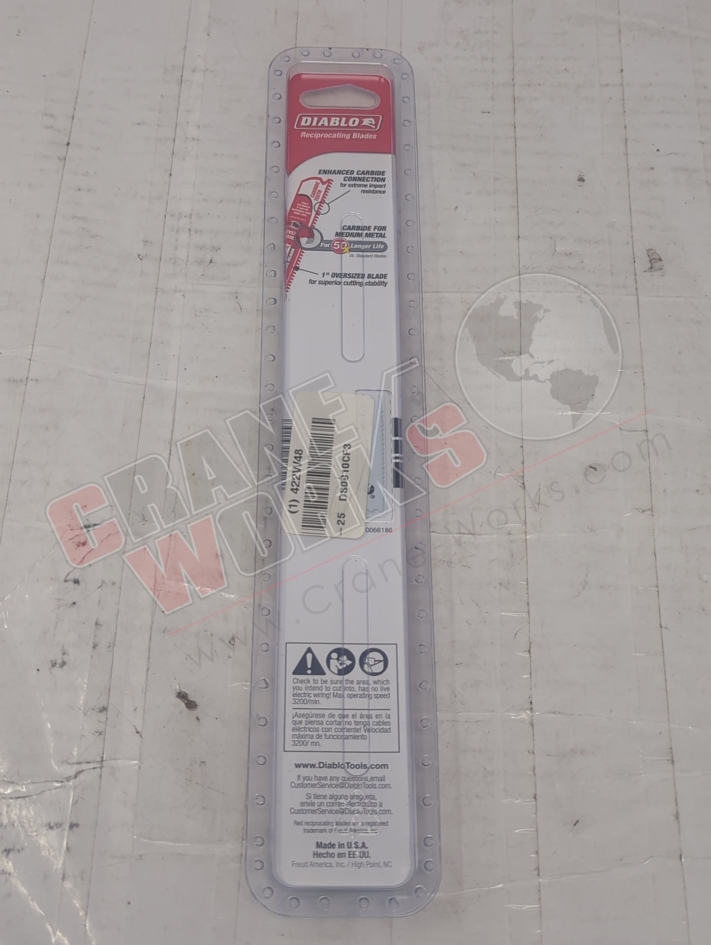 422W48 | New Reciprocating Saw Blade, 10 Tpi, 9" L, 3 Pk