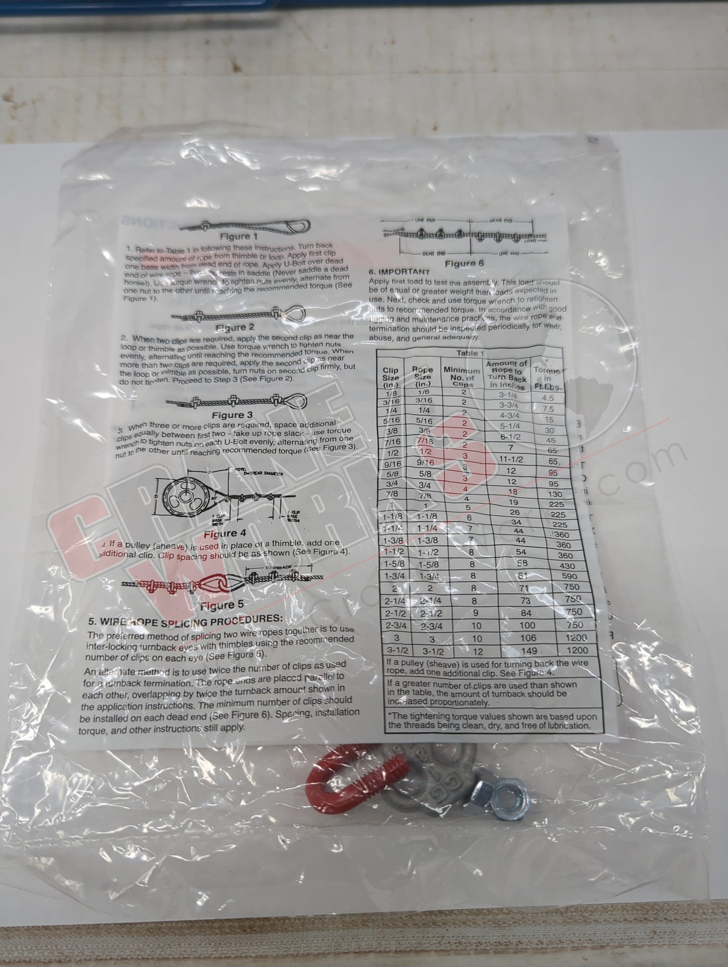 50420 | New Wire Rope Clips #1/8" Crosby Type (3700)