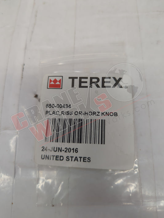 650-00434 | New Decal - R/Ss O/R Horz Knob