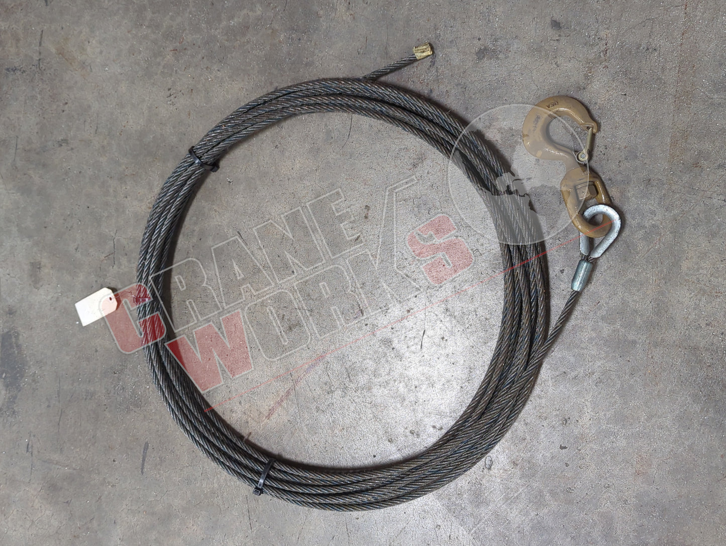 3/8"X85' W/HOOK | New Cable W/3 Ton Swivel Hook