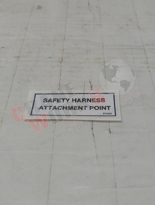874423 | New Decal - Safety Harness Att Point
