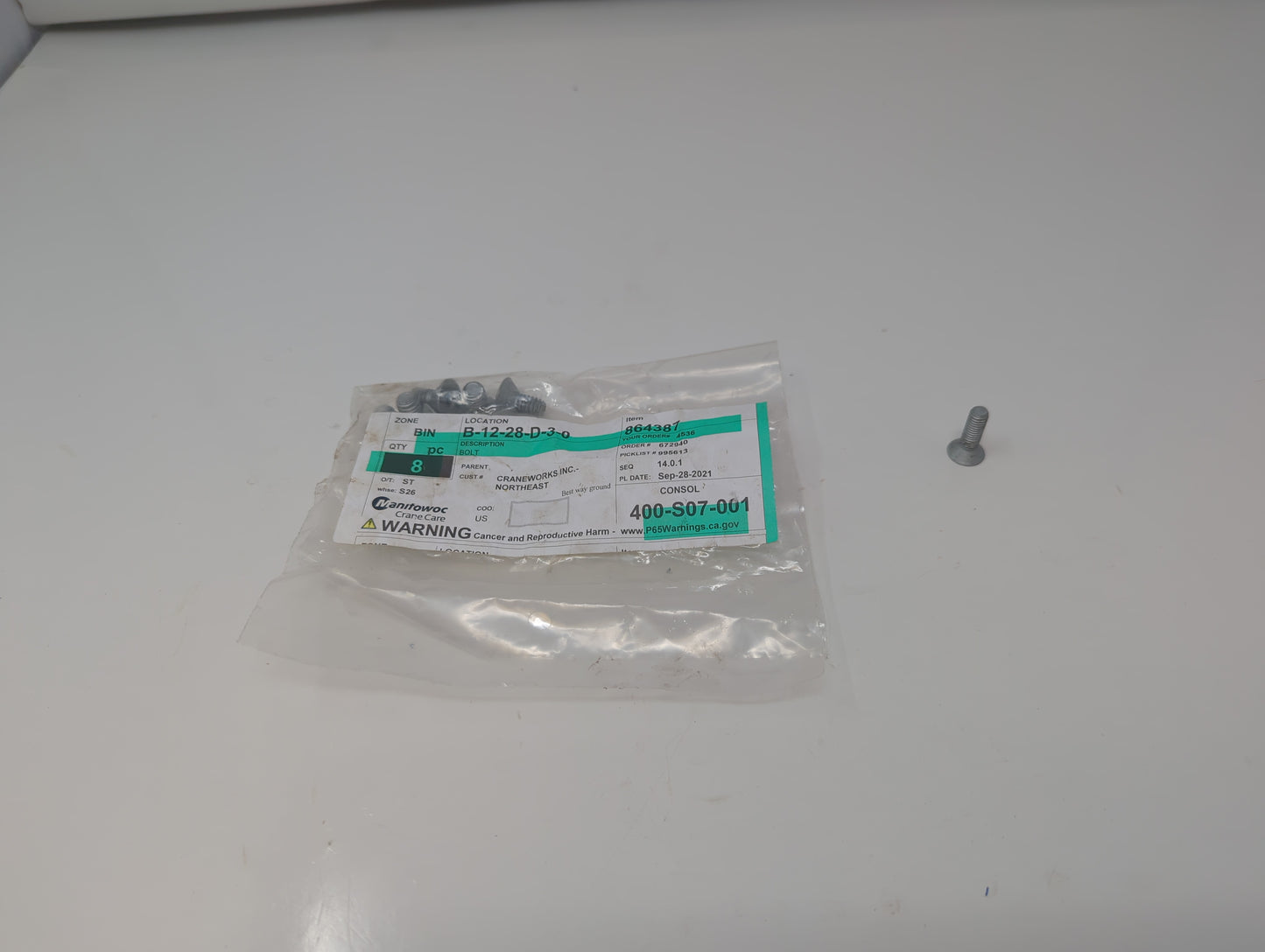 864387 | New Fl Hd Capscrew 5/16 X 5/8