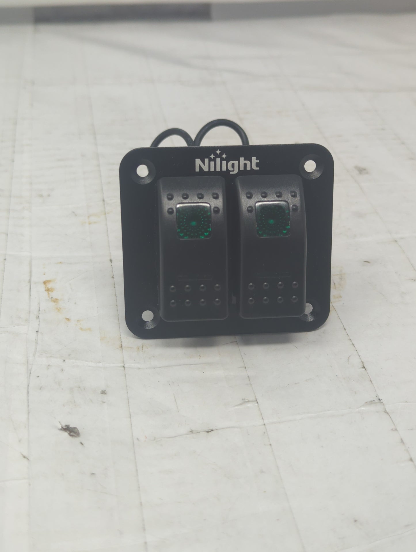 B094NTSY9P | New Gang Rocker Switch Panel 12V 24V Dc Green