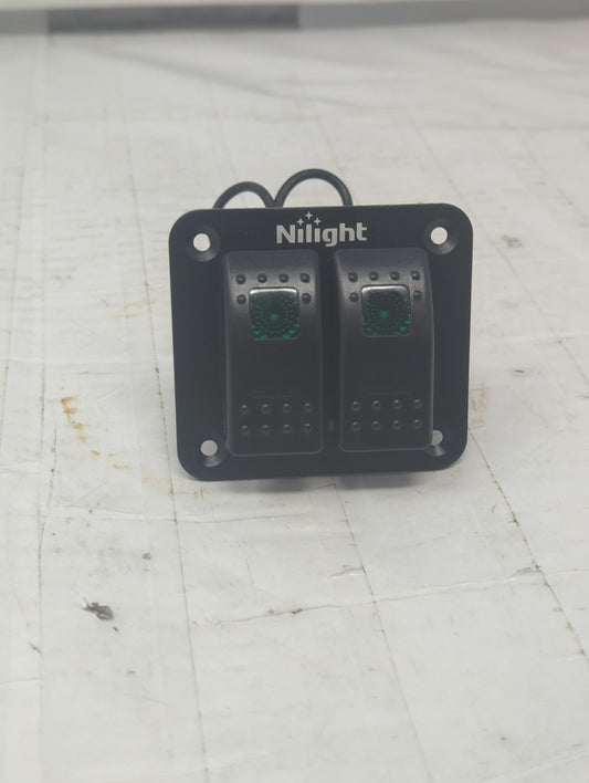 B094NTSY9P | New Gang Rocker Switch Panel 12V 24V Dc Green