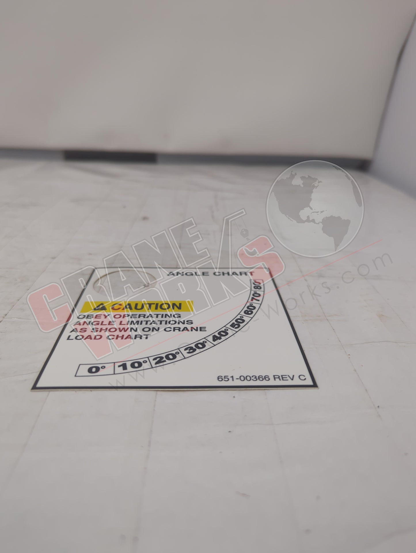 651-00366 | New Decal, Lh Boom Angle Indicator